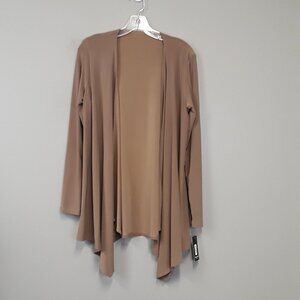Nwt Sharon‎ Max Tan Open Front Long Sleeve Cardigan